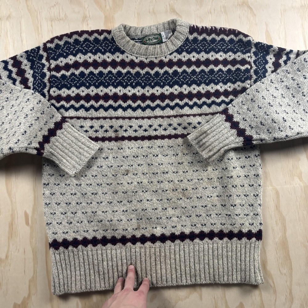 Vintage Susquehanna Trail Outfitters Sweater Mens Large Fair Isle Ski Pullover
